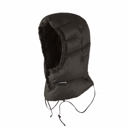 Down insulated balaclava ROCK FRONT Hot Head Ultralight down hood antracite