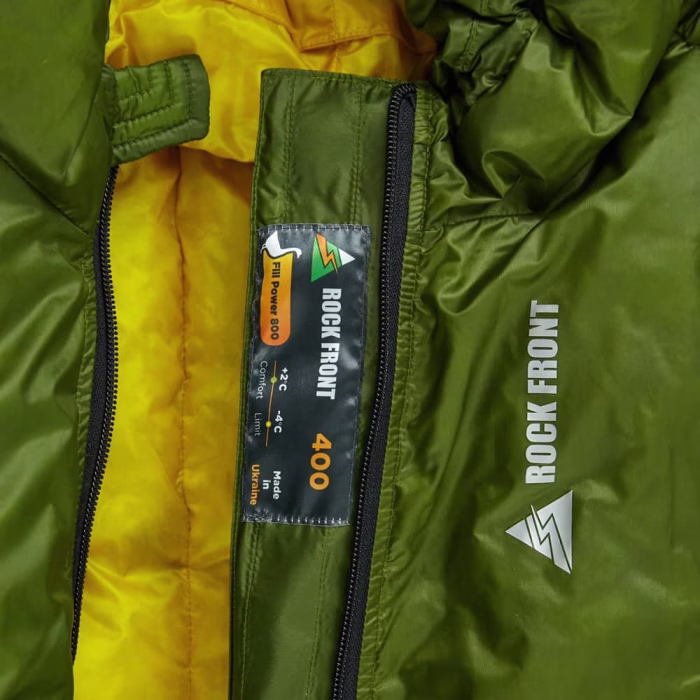 Down sleeping bag ROCK FRONT 400 bar - photo