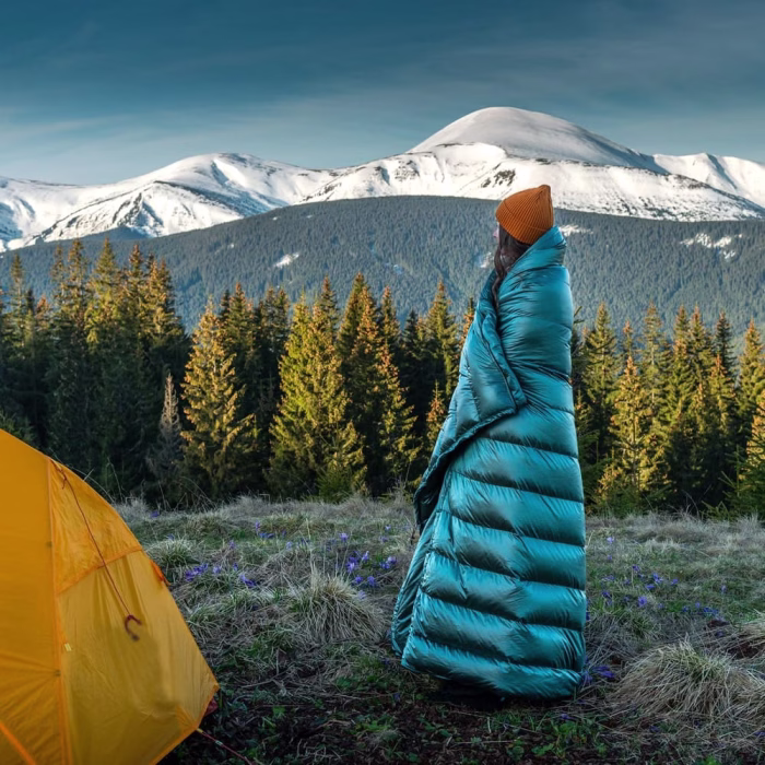 Down sleeping bag-blanket ROCK FRONT 450 Wide - photo