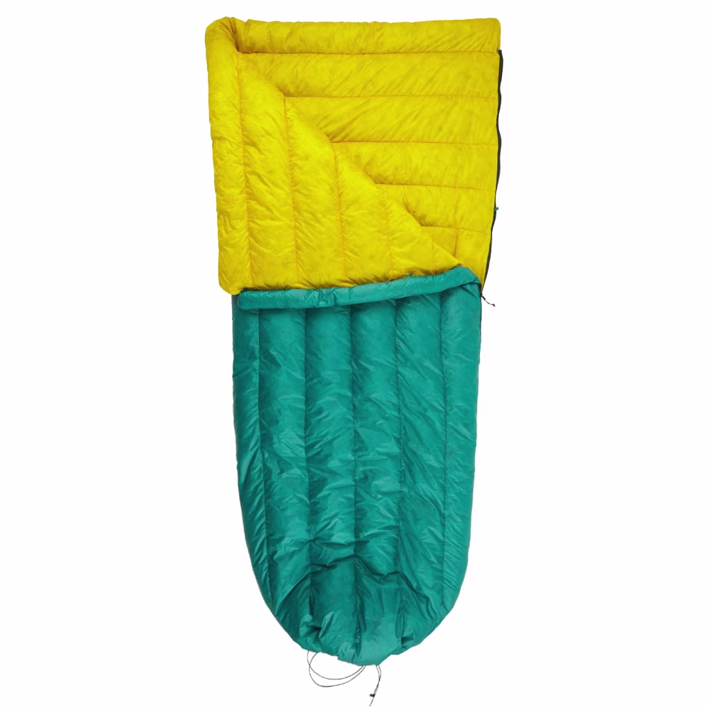 450wide-blue-yellow-2-min Down sleeping bag-blanket ROCK FRONT 450 Wide - photo