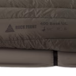 ROCK FRONT 400 Base UL backpacking down quilt logo