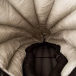 ROCK FRONT 400 Base UL backpacking down quilt inside view