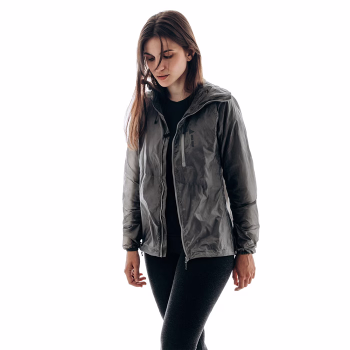 ROCK FRONT TL 3 women's windbreaker jacket for hiking - grey