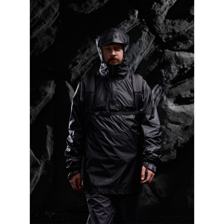 Ultralight outdoor rain jacket ROCK FRONT Rain Hoody antracite