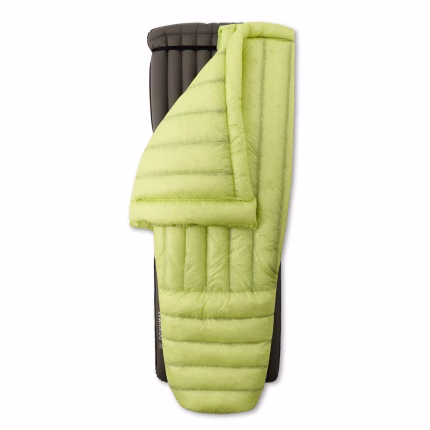ROCK FRONT 600 Ascetic UL backpacking down quilt on a mat