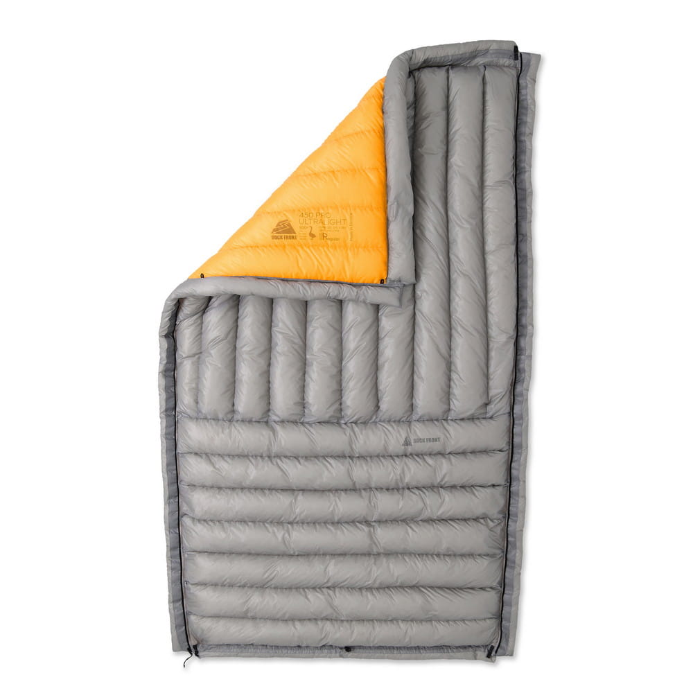 ROCK FRONT 450 Pro Ultralight down backpacking quilt system, down blanket